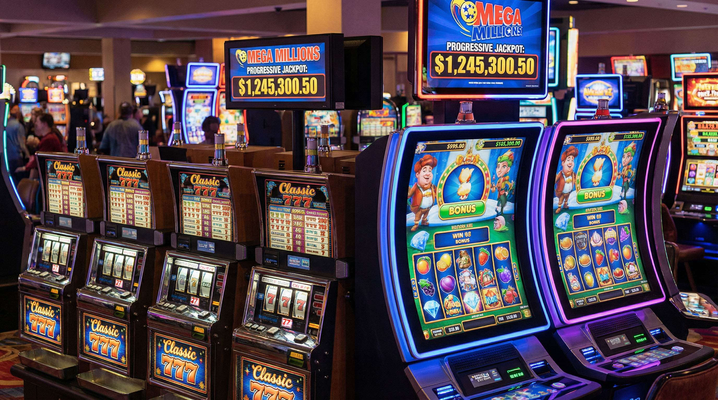 不同类型的老虎机游戏